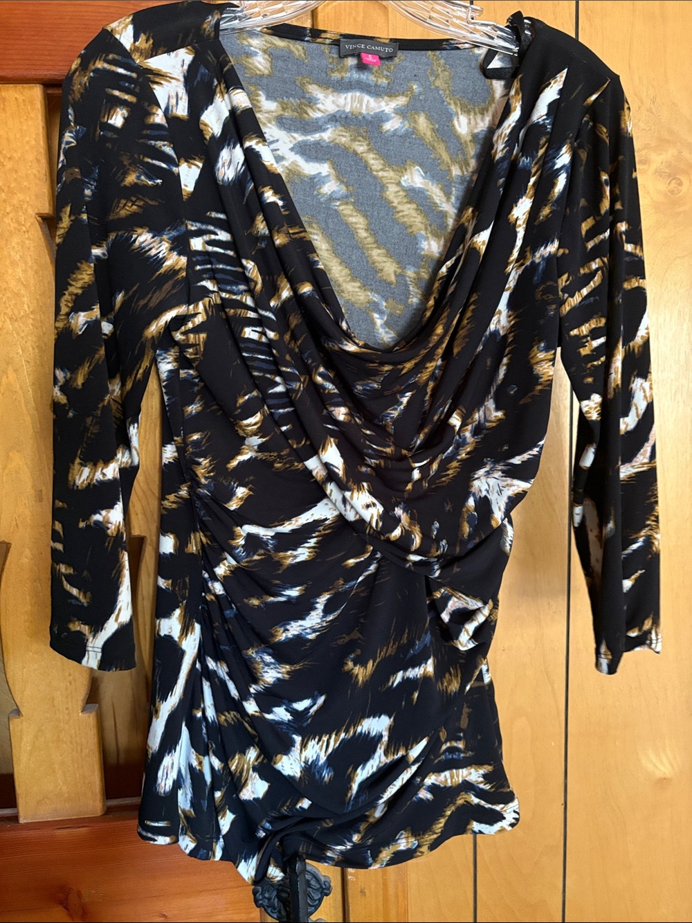 Vince Camuto Draped Cowl-Neck Top